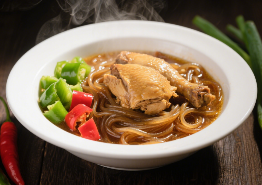 土鸡炖红薯粉