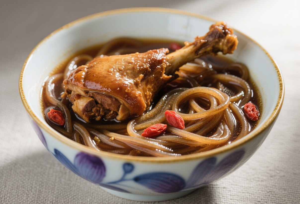 大鸭腿炖红薯粉条